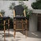 Flash Furniture Marseille Stackable IndoorOutdoor French Bistro 30 High Barstool, Black and Bamboo Finish SDA-AD642107-BS-BK-NAT-GG - alternate 1